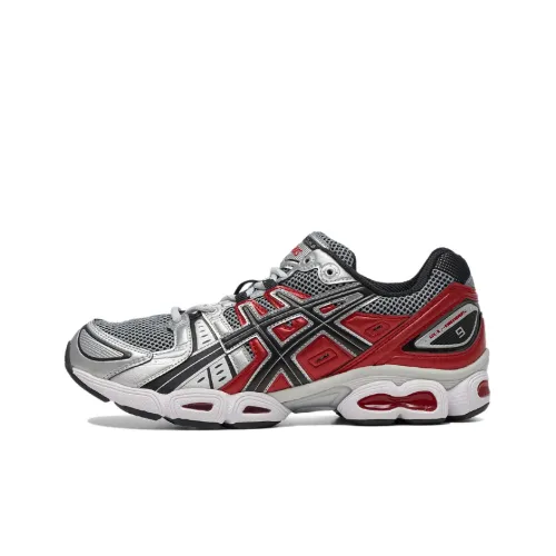 ASICS Гель Nimbus 9 Low Топ Марафон Беговые кроссовки Унисекс Серый Красный