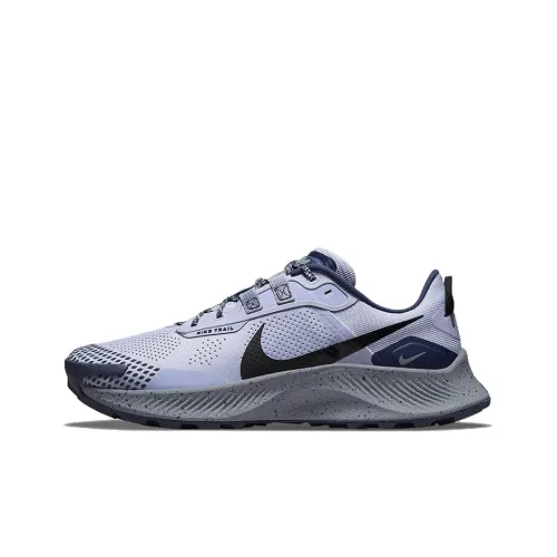 Nike Pegasus Trail 3 Амортизаторы Shock Absorbers Противоскользящие Устойчивые к истиранию Низкий Топ Повседневные Беговые кроссовки Мужские Фиолетовые Черные