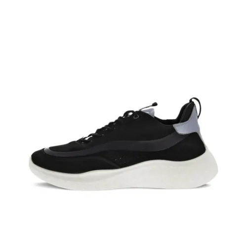 Ecco Therap Slip Resistant и Abrasion Resistant Покрытие Casual Мужской Черный Белый