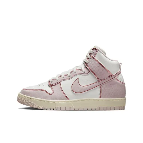 Nike Dunk High 1985 Розовый Деним Высокий Топ Скейтборд Кроссовки Унисекс Белый Розовый