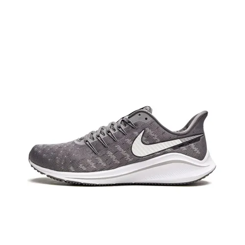 Nike Air Zoom Vomero 14 Амортизаторы Противоскользящие Устойчивые к истиранию Низкий Топ Беговые кроссовки Мужские Серый Белый