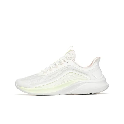 ANTA Амортизирующие Противоскользящие Износостойкие Дышащие и Легкие Низкие Беговые кроссовки Женские Белые Зеленые