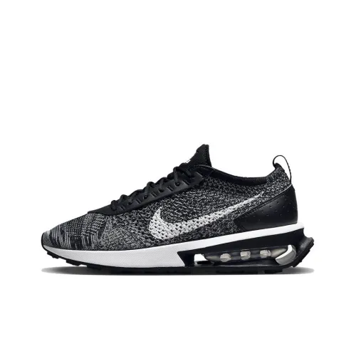 Nike Air Max Flyknit Low Топ Повседневные Беговые Кроссовки Женские Черный Белый