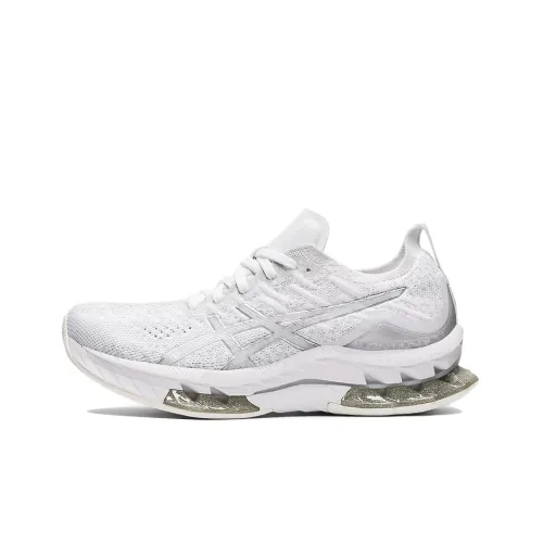 Asics Гель Kinsei Blast Low Топ Беговые кроссовки Женские Белый Серый