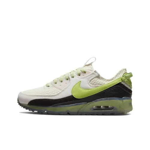Nike Air Max 90 Low Топ EVA Повседневные Беговые Кроссовки Мужские Белые Зеленые