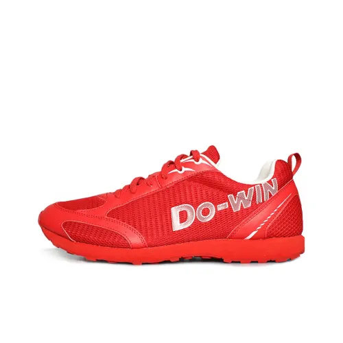 DO WIN Амортизаторы Slip-resistant устойчивые к истиранию дышащие низкий топ повседневные беговые кроссовки унисекс красный