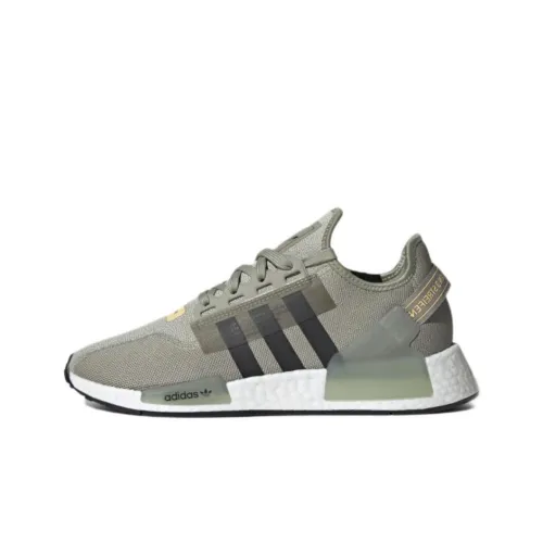 Adidas Originals NMD_R1 Slip Resistant Abrasion Resistant Низкий Топ Повседневная Обувь Унисекс Серый