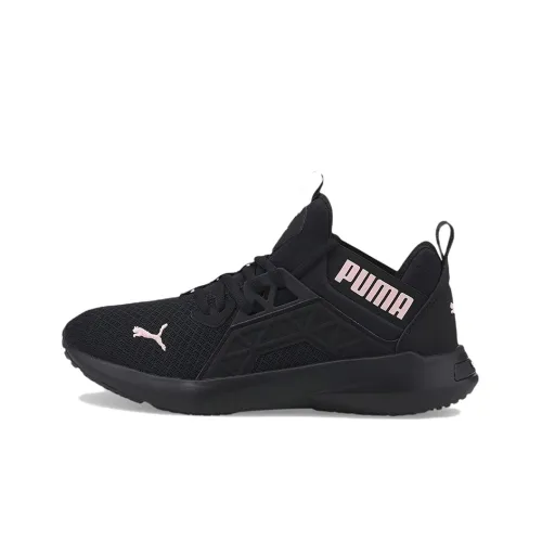 PUMA Softride Амортизация Устойчивый к истиранию Дышащий MID Топ Марафон Беговые кроссовки Женские Черный Розовый