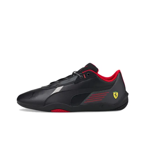 PUMA Shock Absorbers Slip-Resistant Abrasion-Resistant Low Top Marathon Running Shoes Men's Black Red PUMA Shock Absorbers Противоскользящие устойчивые к истиранию низкий топ кроссовки для бега Marathon мужские черный красный