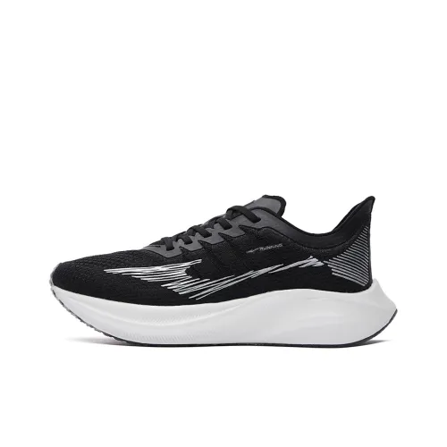 ERKE Extreme Wind SP Low Топ Беговые кроссовки Женские Глубокий черный Истинно белый