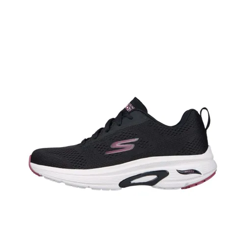 Skechers Go Run Arch Fit Амортизация Устойчивый к истиранию Дышащий Низкий Топ Беговые кроссовки Женские Черный