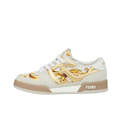 VERSACE x FENDI Match Fendace Low Скейтборд Кроссовки Мужские Бежевые