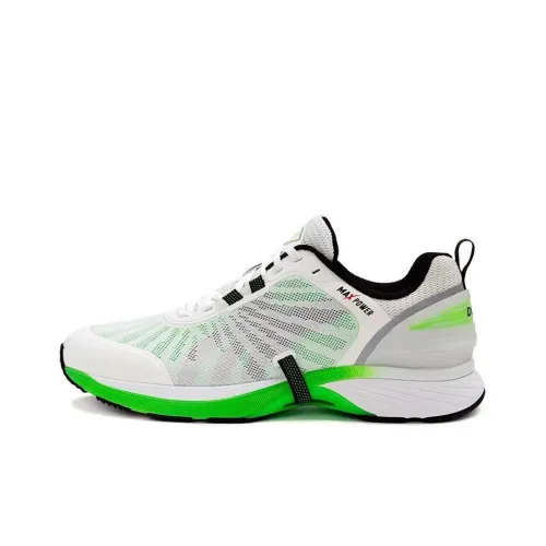 DO WIN Амортизаторы Slip-resistant устойчивые к истиранию низкий топ повседневная беговая обувь унисекс белый неоново-зеленый