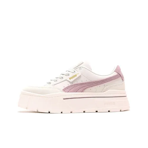 PUMA Mayze Low Топ Скейтборд Кроссовки Женские Белые Розовые