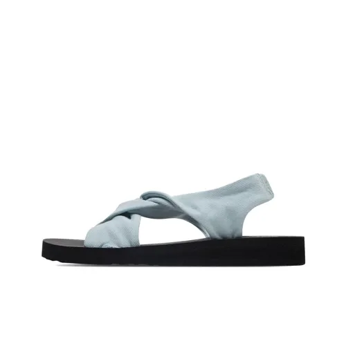 Skechers Meditation One Ремешок Сандалии Планшет Женские Светло-Синий