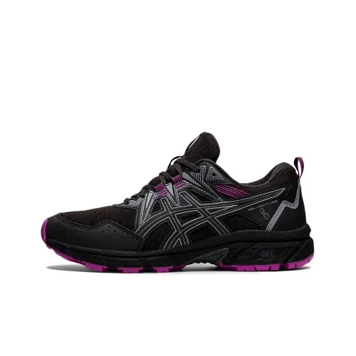 Asics Gel Venture 8 Low Топ Беговые кроссовки Женские Черный Фиолетовый