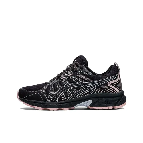 Asics Gel Venture 7 Low Топ Беговые кроссовки Женские Графитовый Черный Розовый