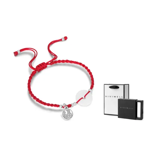 VIVIWELL Ткань Браслеты Красный Женские