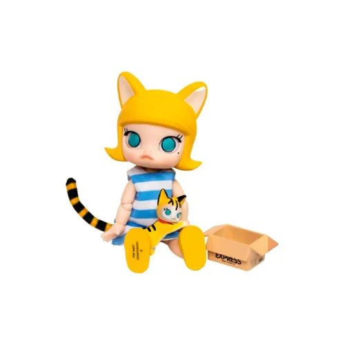 POP MART Молли Картонная Коробка Кошка Action Figure BJD Модные Фигурки 14 см