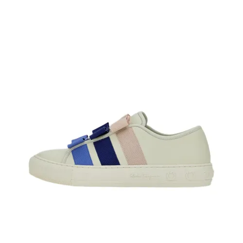 FERRAGAMO Vara Bow Low Top Стильные Скейтбординги Женские Белые