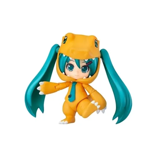GSC Hatsune Miku Digimon Agumon Miku Nendoroid Включает подставку фигурка в стиле чиби 10 см