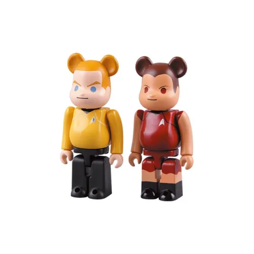 BE@RBRICK Movie Animation Звезда Trek Синцзи Starship Приключение Джеймс T. Кирк и Ухура 2 шт Набор Прозрачный Слепой Бокс с Карточкой 100%