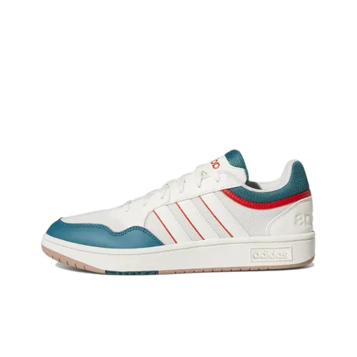 Adidas Neo Hoops 3,0 Slip-Resistant Abrasion-Resistant Low-Top Skateboard Shoes Men's White Blue