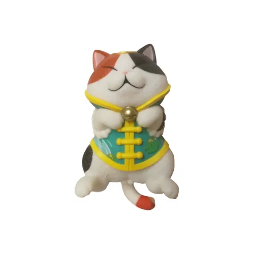 ACtoys Cat Bell Мурмур Full Сумка Four SEASONS Счастливый кот Лето Лотос Прозрачный Слепой бокс на карточке 13 см