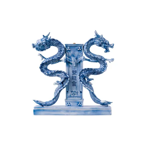 Yeenjoy Studio 88RISING Двойной Дракон Сборка Украшение сборкой CD HOLDER с Керамика Incense Burner Trend Based Products 42cm