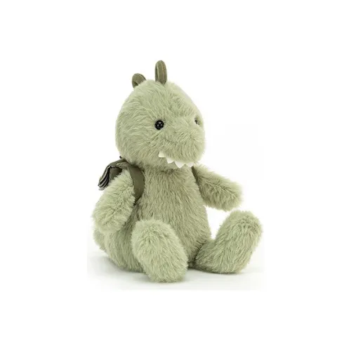 JELLYCAT Dinosaur Series Рюкзак DINO Рюкзак Светло-зеленый Куклы Плюшевая кукла 24 см Рекомендуемый рост