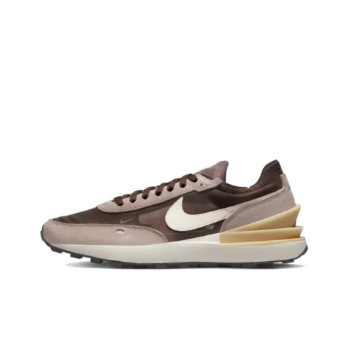 Nike Waffle One Нижняя юбка Устойчивая к истиранию Дышащая Легкая Низкий Топ Повседневный Мужской Светлый Шоколад