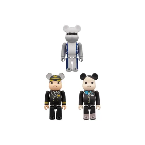 BE@RBRICK x ANA Все Nippon Airways ANA Авиационная Компания JET+CAPTAIN+Cabin Crew 3 шт Набор Прозрачный Слепой Бокс на Карточке 100%