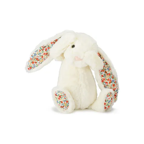 JELLYCAT Bunny Collection Shy Цветочный Дизайн Ушки Белый Куклы Плюшевая Кукла 18 см Высота