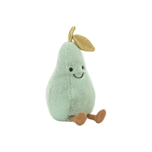 JELLYCAT Fun Food Collection Фрукты Милый And Сияющий Груша Куклы Плюшевая кукла 18 см Высота В сидячем положении