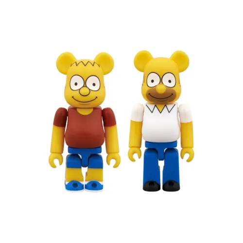 BE@RBRICK Regional Limited Симпсоны Хомер Симпсон+Барт Симпсон 2 шт Одежда Наборы Прозрачный Слепой Бокс с Карточкой 100%