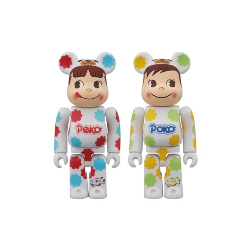 BE@RBRICK Peko Collection PEKO Fujiya Collaboration Poko Кукла Набор Четвертая Серия 2 шт Одежда Прозрачный Слепой Бокс с Карточкой 100%