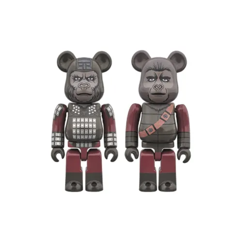 BE@RBRICK Пойман в джунглях Генерал Урсус + Солдат Апе 2 предмета комплект одежды Прозрачный сліпий бокс с карточкой 100%
