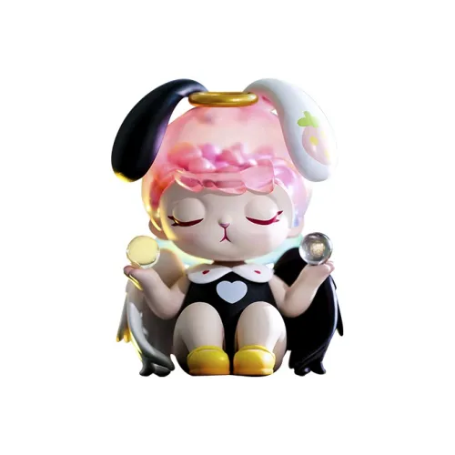POP MART Кролик Черный и Белый Ангел Модные Фигурки 12,7 см