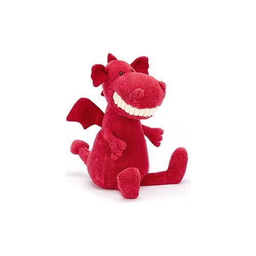 JELLYCAT Smile Big Teeth Collection Животные Злыбающий Динозавр Красный Куклы Плюшевая кукла 36 см Высота