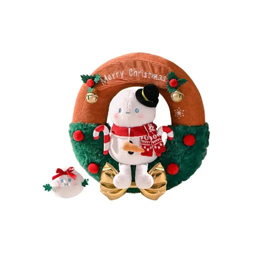 POP MART Коллаборация BOBO COCO Снеговик Рождество Венок Мерч по IP 31 см