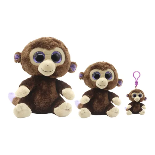 TY BIG Eyed бобы Коричневый Обезьяна Coco Nat Милый Обезьяна Украшение+Маленький размер+Средний размер Комбо 3 Пачка
