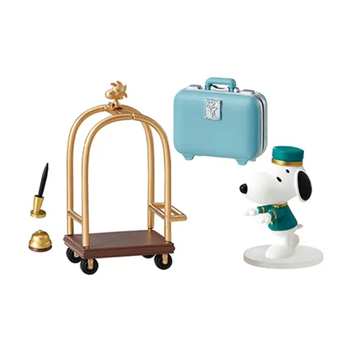 RE MENT Снупи Отель Жизнь Играть Food Один Mystery Коробка Целая коробка 8 шт