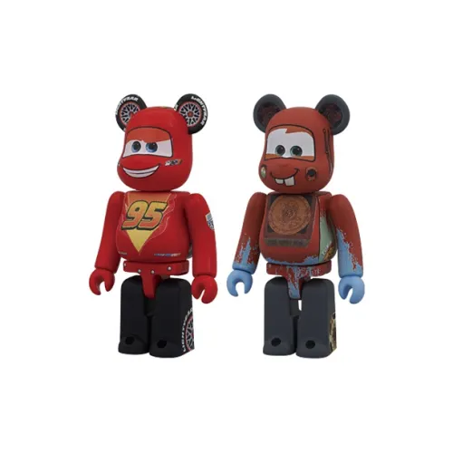 BE@RBRICK Movie Animation Гонки Mobil 2 Молния McQueen Mater 2 шт Набор Прозрачный Слепой Бокс с Карточкой 100%