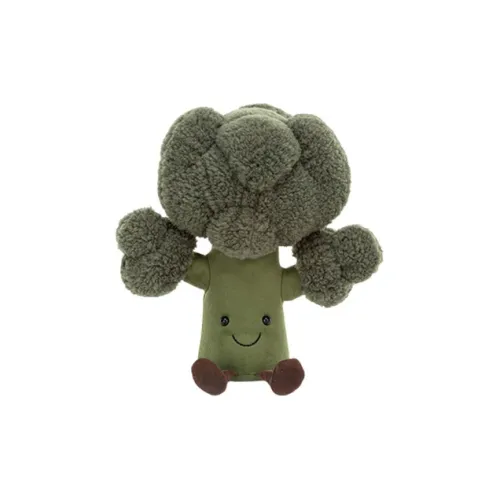 JELLYCAT Fun Plant Collection Овощной Брокколи Зеленый Куклы Плюшевая кукла 23 см Рекомендуемый рост В сидячей позе