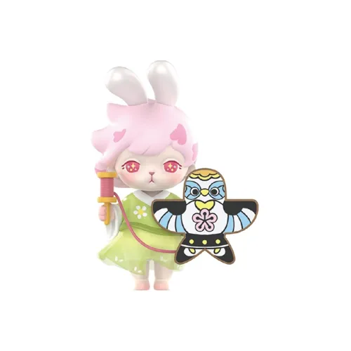 POP MART Коллаборация Edition Кролик Бумага Радужка Прозрачный Слепой Бокс на Карточке 100% 9,5 см