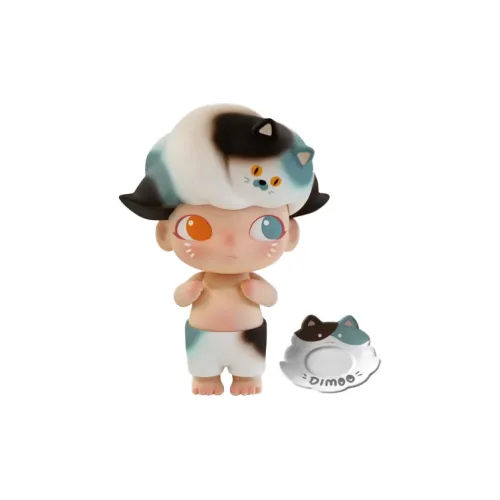 POP MART Dimoo Синий Три Цветка Кошка Модные Фигурки 13 см