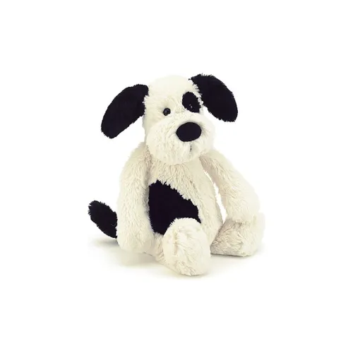 JELLYCAT Shy Collection Черный и Белый Щенок Куклы Плюшевая Кукла 31 см Высота