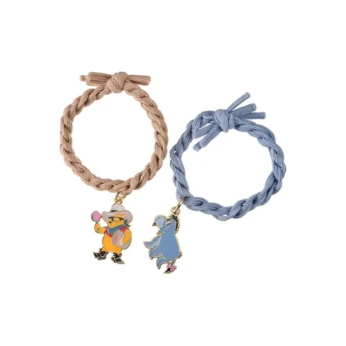 Диснеевские персонажи Tokyo Disney Western Denim Винни-Пух Ears Резинка для волос Браслет DUAL PURPOSE Набор Мерч по IP