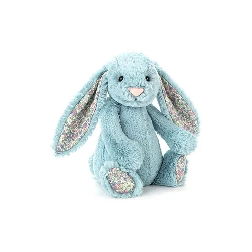 JELLYCAT Bunny Collection Застенчивый Серьги-цветы Морской синий Куклы Плюшевая кукла Высота 18 31 см