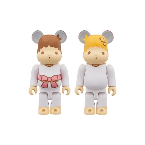BE@RBRICK Маленькие звезды-близнецы Маленькие звезды-близнецы Kiki+Lala Винтаж Цветовая схема Edition Прозрачный Слепой бокс на карточке 100%